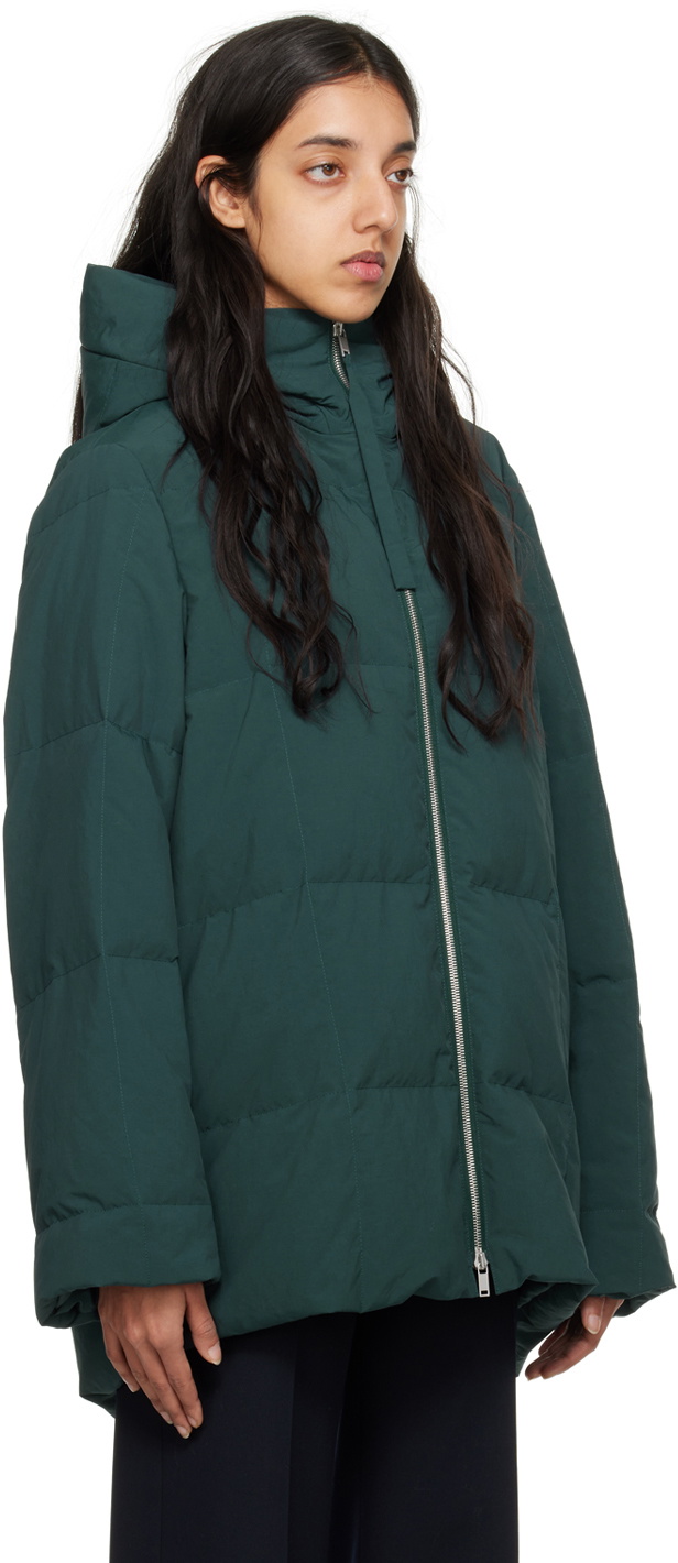 【関税&送料込】Jil Sander Pastel Green Nylon Down Jacket Jil Sander Green Quilted Down Jacket Jil Sander