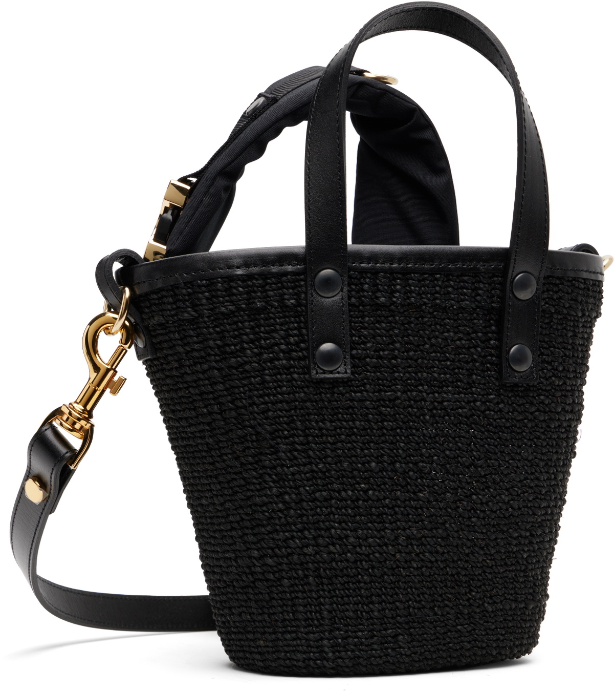 sacai Black Hybrid Micro Marche Bag