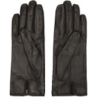 Bottega Veneta Black Leather Intrecciato Gloves