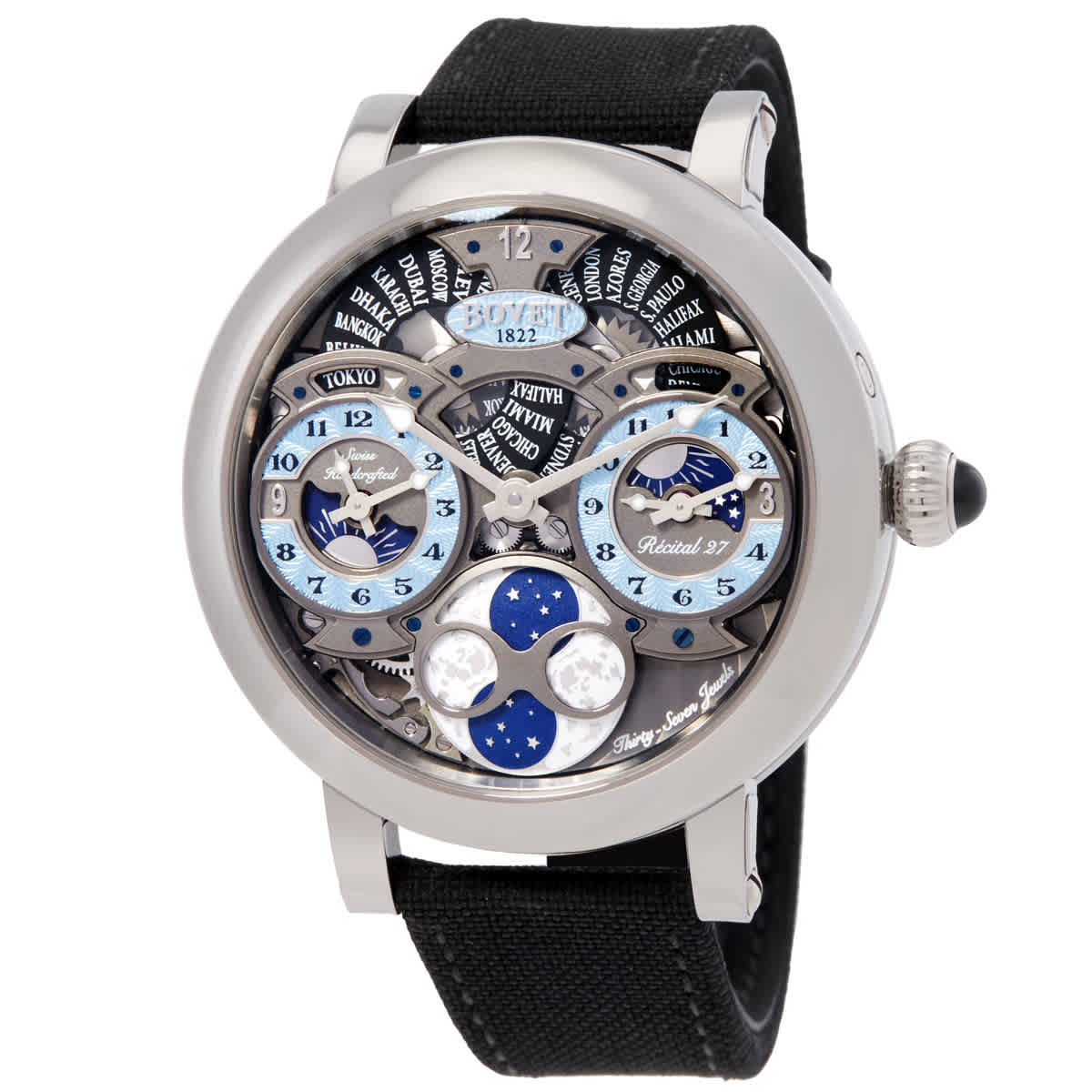 Bovet The Recital 27 Hand Wind Blue Dial Mens Watch R270014