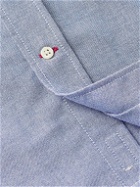 Oliver Spencer - Brook Button-Down Collar Birdseye Organic Cotton Shirt - Blue