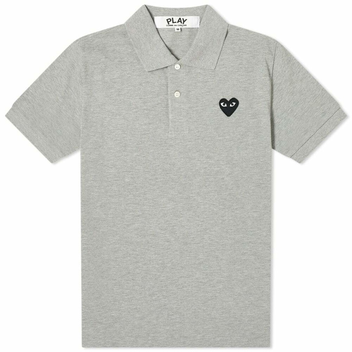 Photo: Comme des Garçons Play Men's Black Heart Polo Shirt in Grey