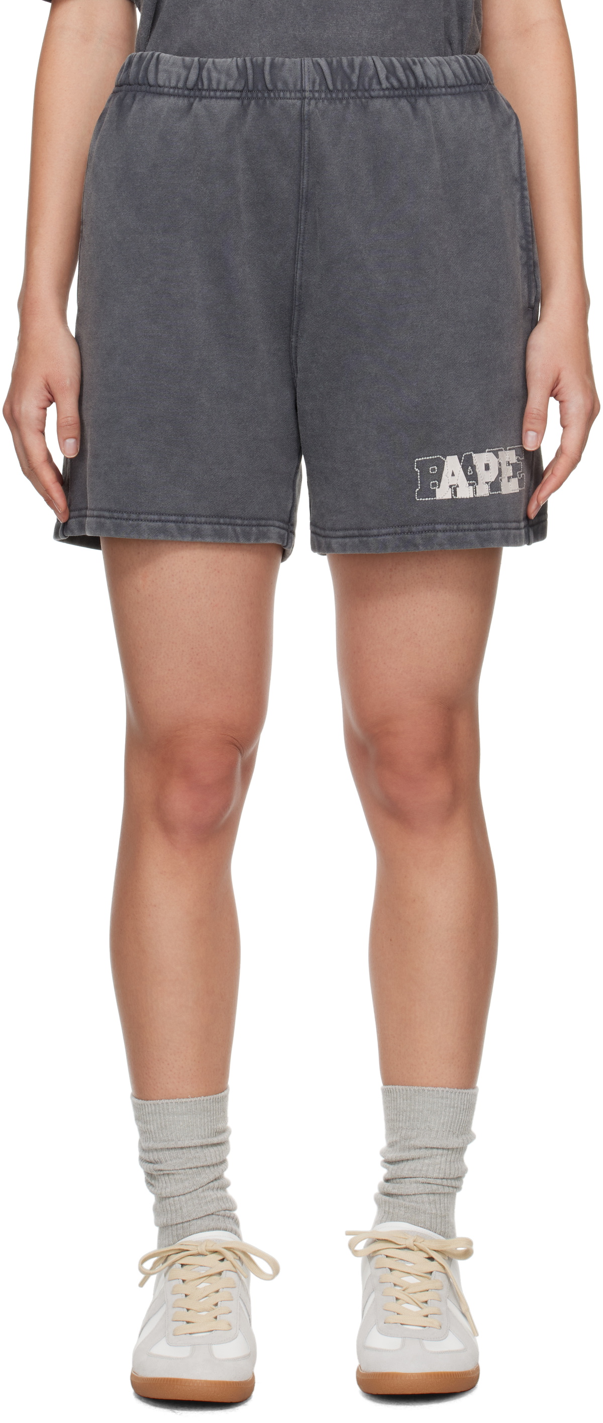 BAPE Gray Pigment Dyed Sweat Shorts