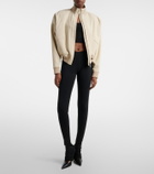 Gucci Layered semi-sheer crêpe jersey top