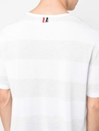 THOM BROWNE - Striped Cotton T-shirt