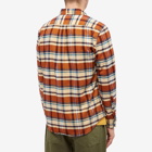 Portuguese Flannel Men's Fall Palette Check Button Down Shirt in Ecru/Brown/Navy