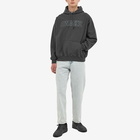 Awake NY Men's Military Embroidered Logo Hoody in Charcoal