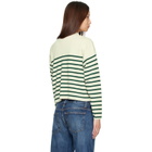 Moncler Off-White Striped Wool Sweater