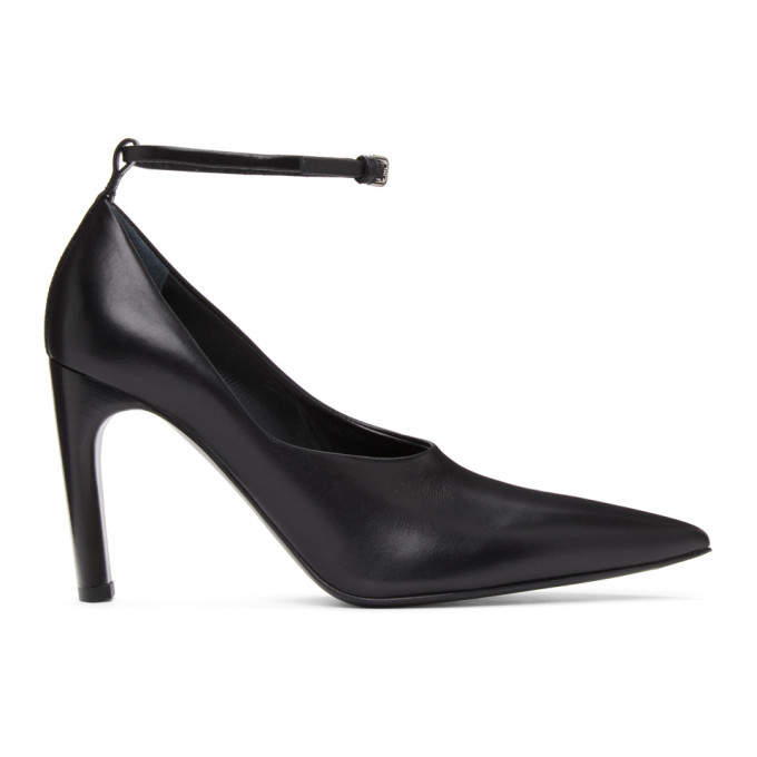 Jil Sander SSENSE Exclusive Black Ankle Strap Pumps