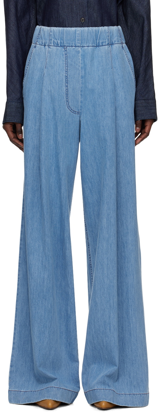 Dries Van Noten Blue Wide-Leg Jeans Dries Van Noten