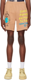 Online Ceramics Khaki 'Good Planets Are Hard To Find' Shorts