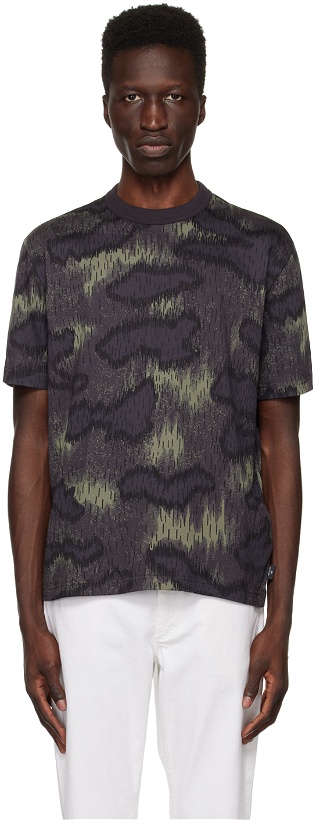 Photo: PS by Paul Smith Black & Green Camouflage T-Shirt