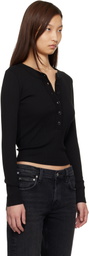 Citizens of Humanity Black Varra Henley T-shirt