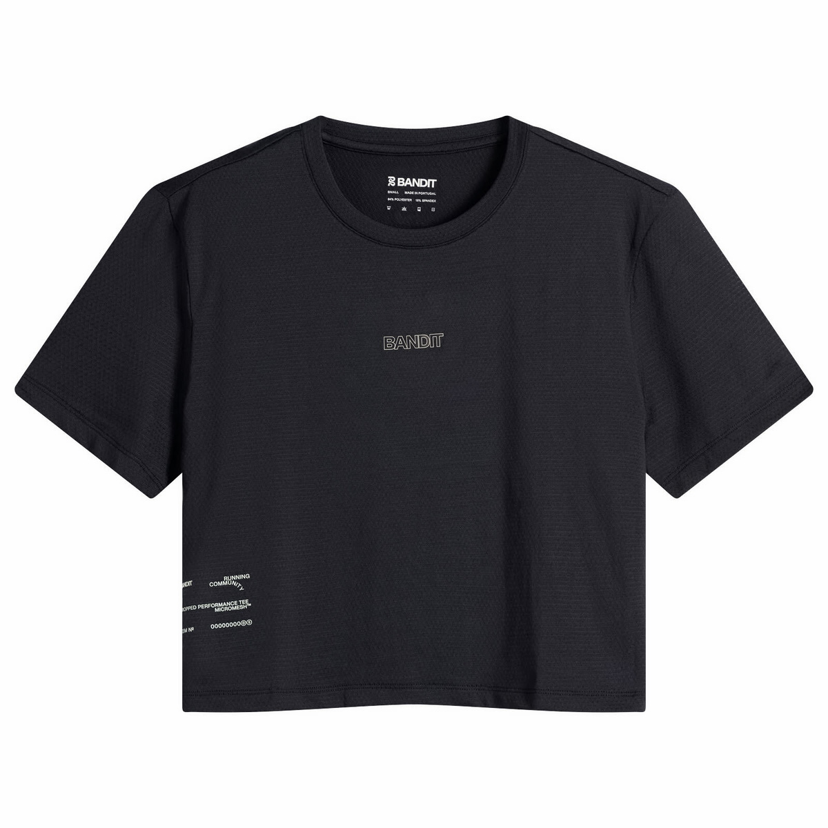 Bandit Women's Women’s Micromesh™ Cropped T-Shirt in Black