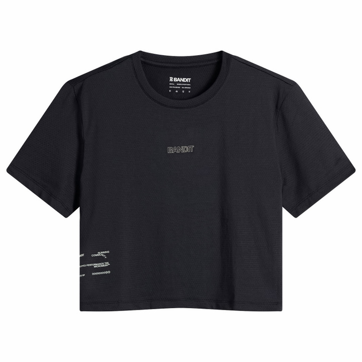 Photo: Bandit Women's Women’s Micromesh™ Cropped T-Shirt in Black