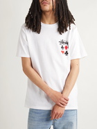 STÜSSY - Printed Cotton-Jersey T-Shirt - White