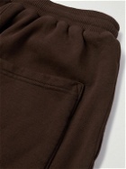 Pasadena Leisure Club - Puff Tapered Logo-Print Cotton-Jersey Sweatpants - Brown