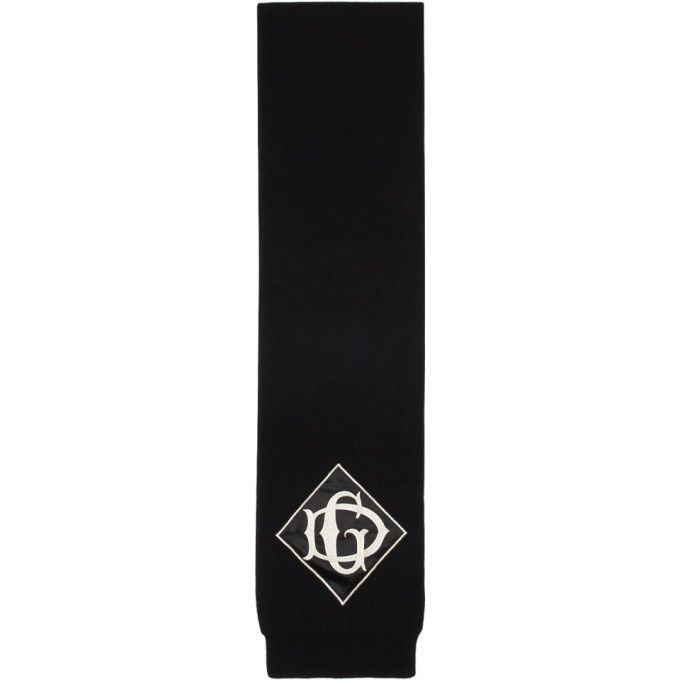 Photo: Dolce and Gabbana Black Logo Scarf