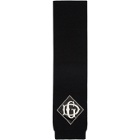 Dolce and Gabbana Black Logo Scarf