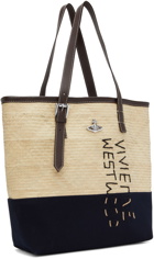 Vivienne Westwood Beige & Black Palm Tote