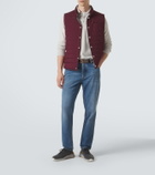 Brunello Cucinelli Leather-trimmed sneakers