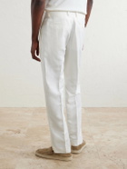 Canali - Mamhood Straight-Leg Pleated Linen And Silk-Blend Trousers - White