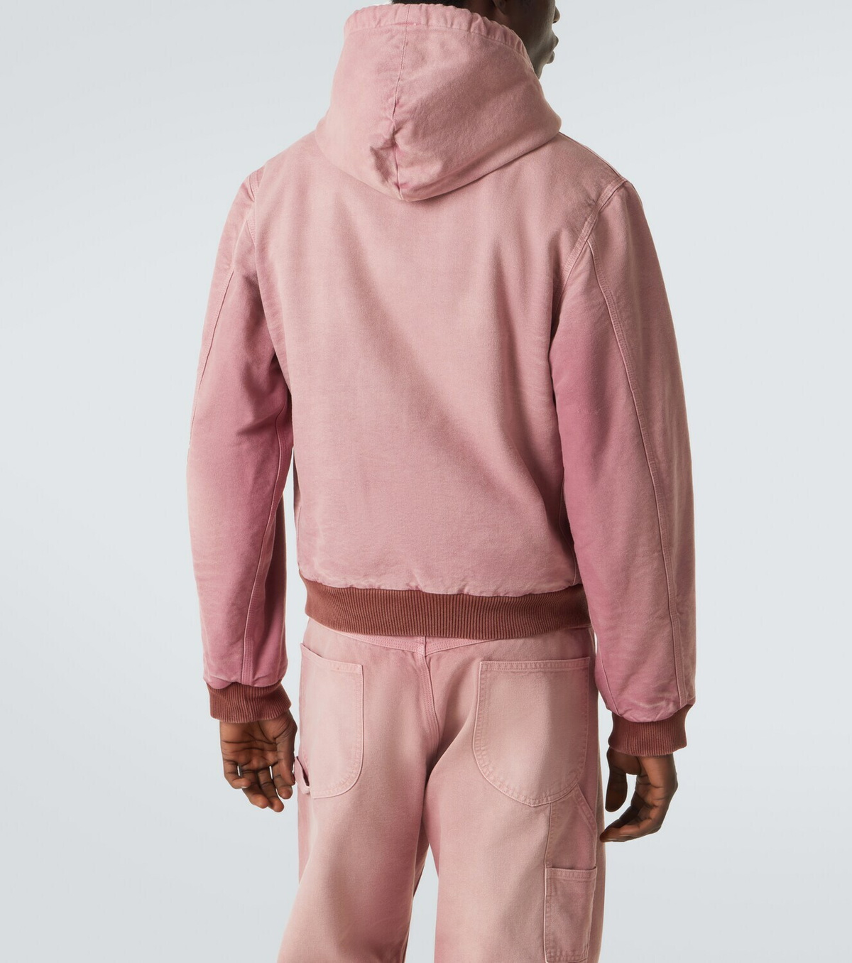 Auralee Cropped cotton hoodie