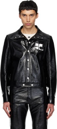 Courrèges Black Reedition Vinyl Jacket