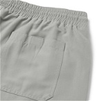 Brunello Cucinelli - Mid-Length Logo-Print Swim Shorts - Gray