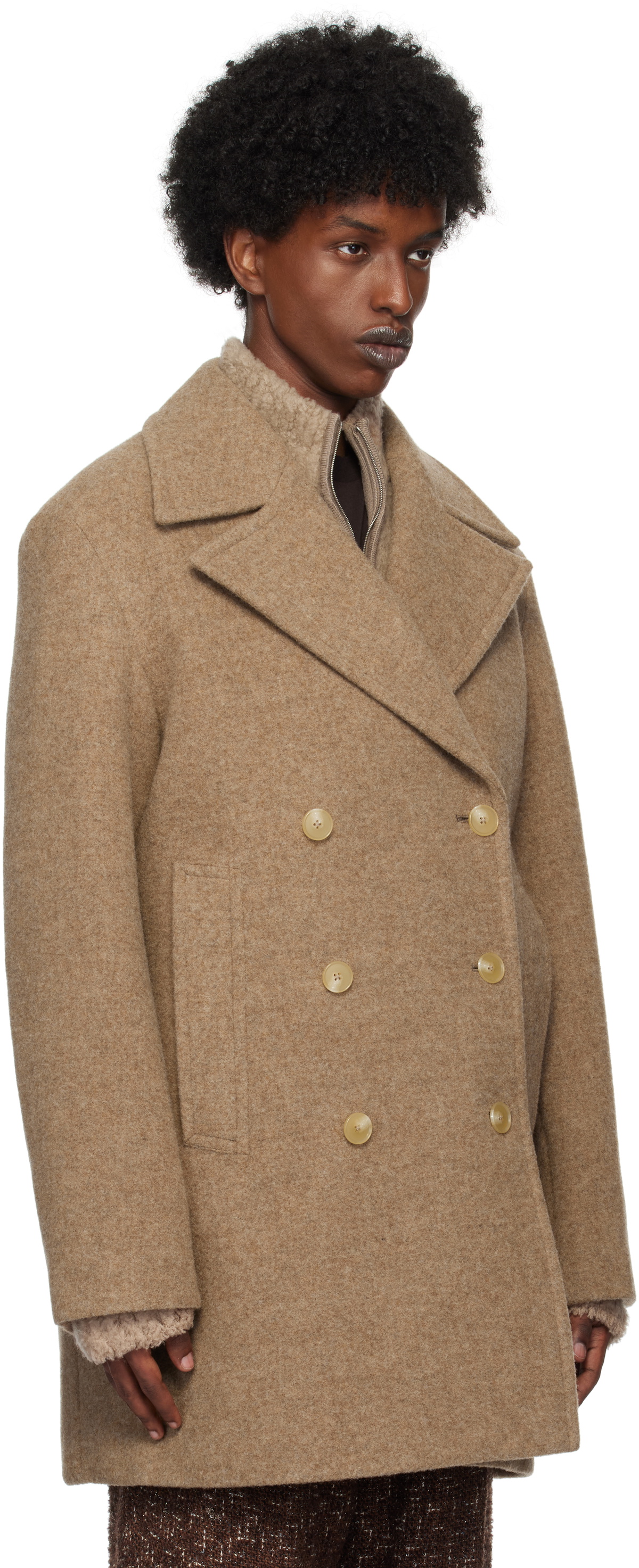 ジャケット・アウター 24AW AURALEE SPONGE WOOL MELTON P-COAT AURALEE オーラリー 24AW SPONGE WOOL MELTON P COAT スポンジウール