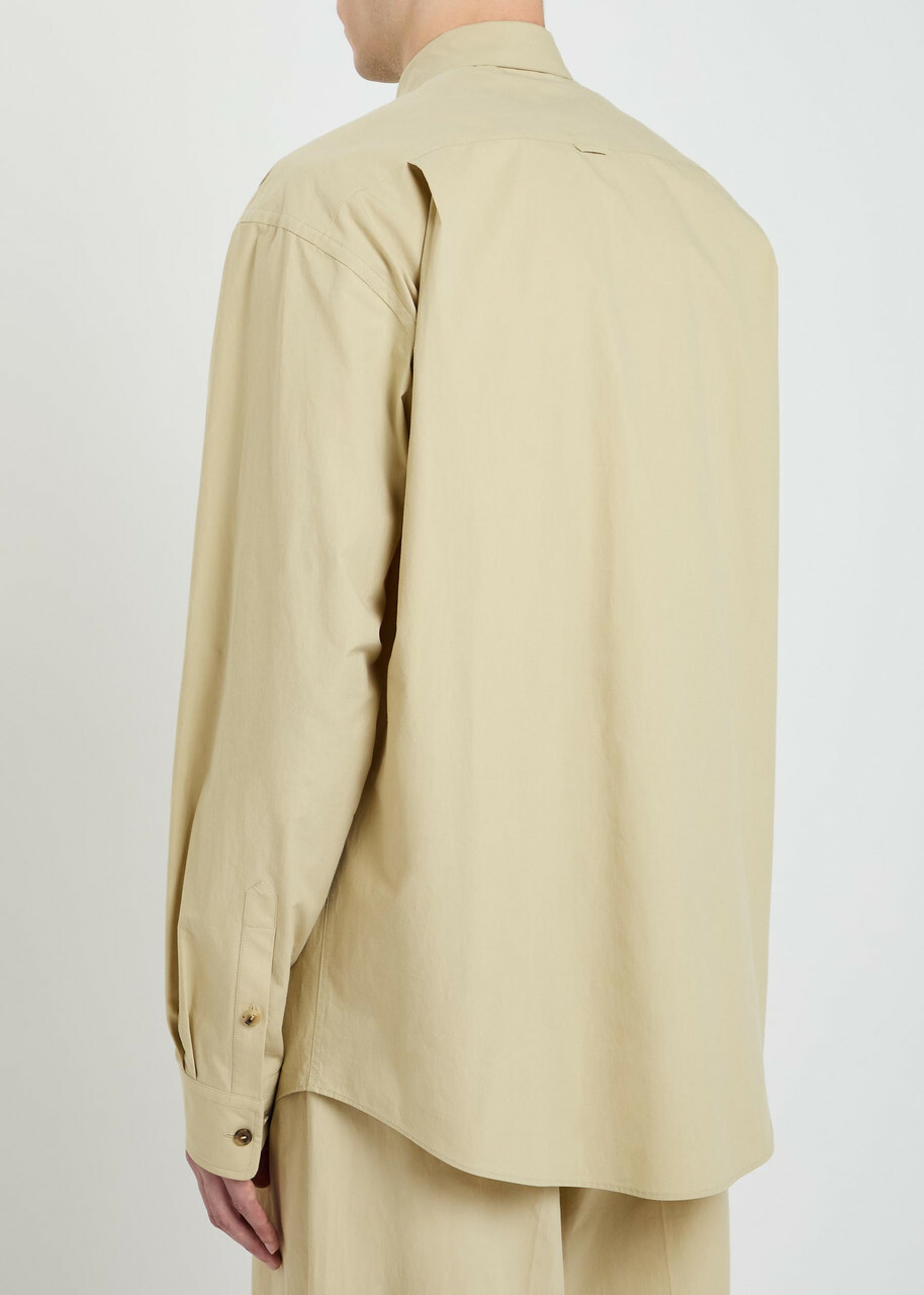 Calvin Klein Cornelius Patch-pockets Cotton Shirt Off White