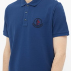 Moncler Men's Macro Logo Polo Shirt in Navy