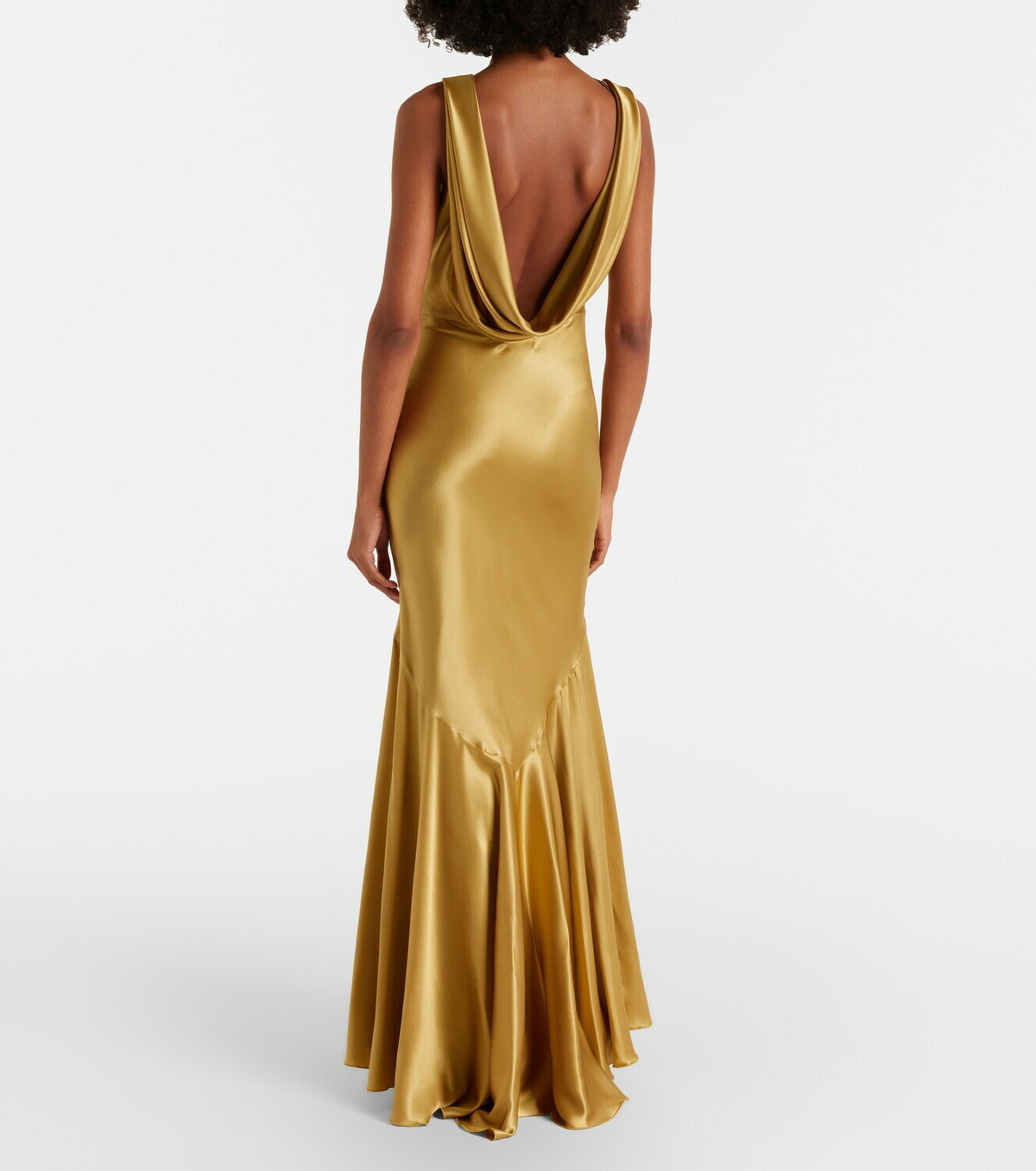 Nina Ricci Open-back satin gown