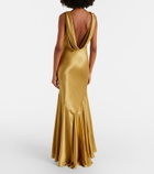 Nina Ricci Open-back satin gown