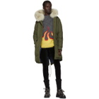 Mr and Mrs Italy Green and Beige Down Soft Touch Jacket