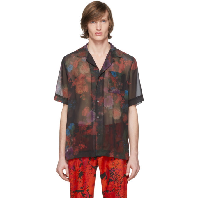 Photo: Dries Van Noten Black Floral Carltone Shirt