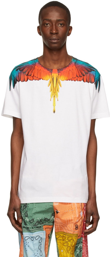 Photo: Marcelo Burlon County of Milan White Cotton T-Shirt