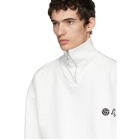 Gosha Rubchinskiy White Zip Collar Sweatshirt