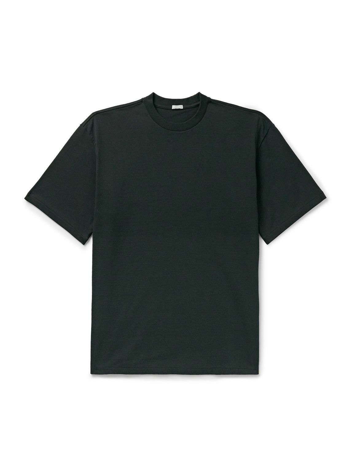 A.PRESSE - Cashmere and Silk-Blend Jersey T-Shirt - Black A.PRESSE