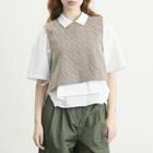STEL Women's Tie Side Check Tank Top in Camel Check