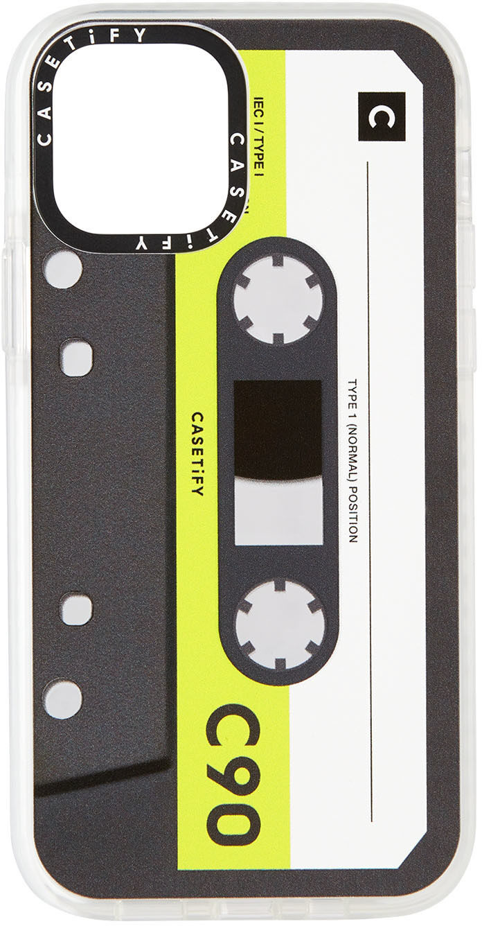 Casetify Black & Green Cassette Impact iPhone 12 Pro Case