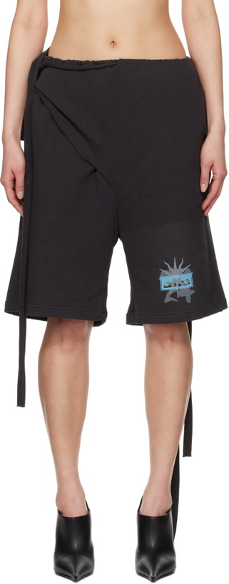 Photo: Ottolinger Black Wrap Track Shorts