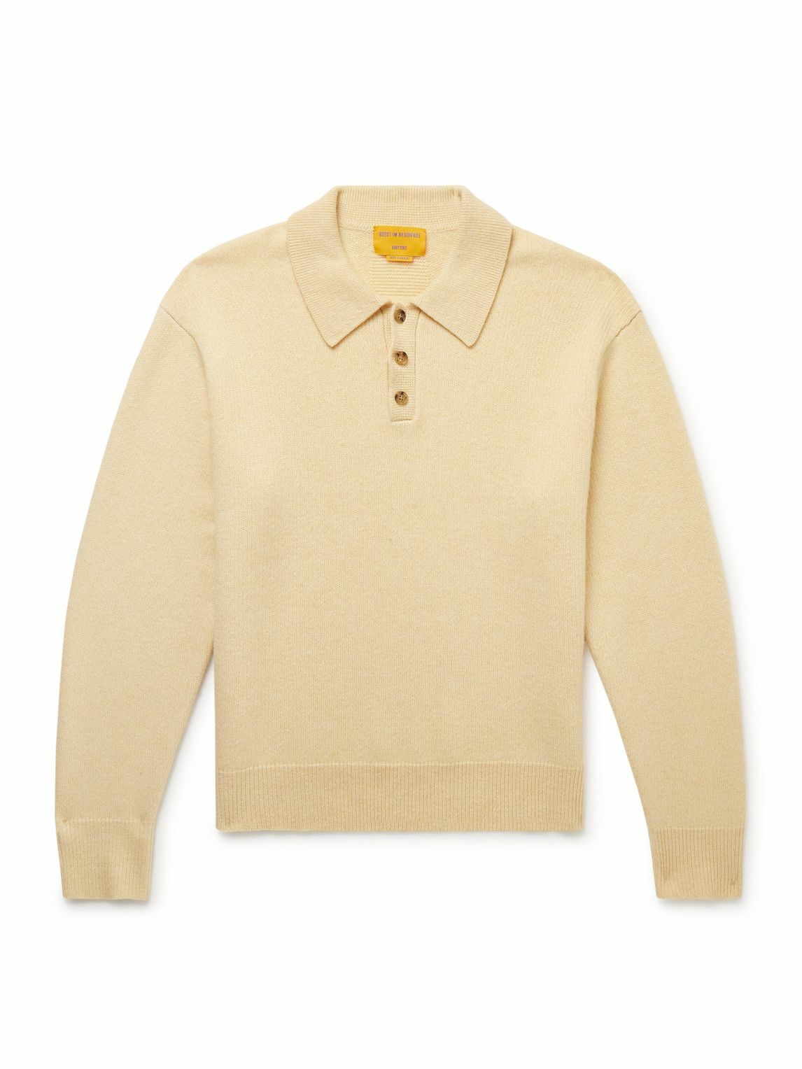 Guest In Residence - Allday Cashmere Polo Shirt - Yellow