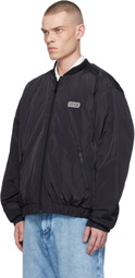 Versace Jeans Couture Black & White Rev Monogram Reversible Down Jacket