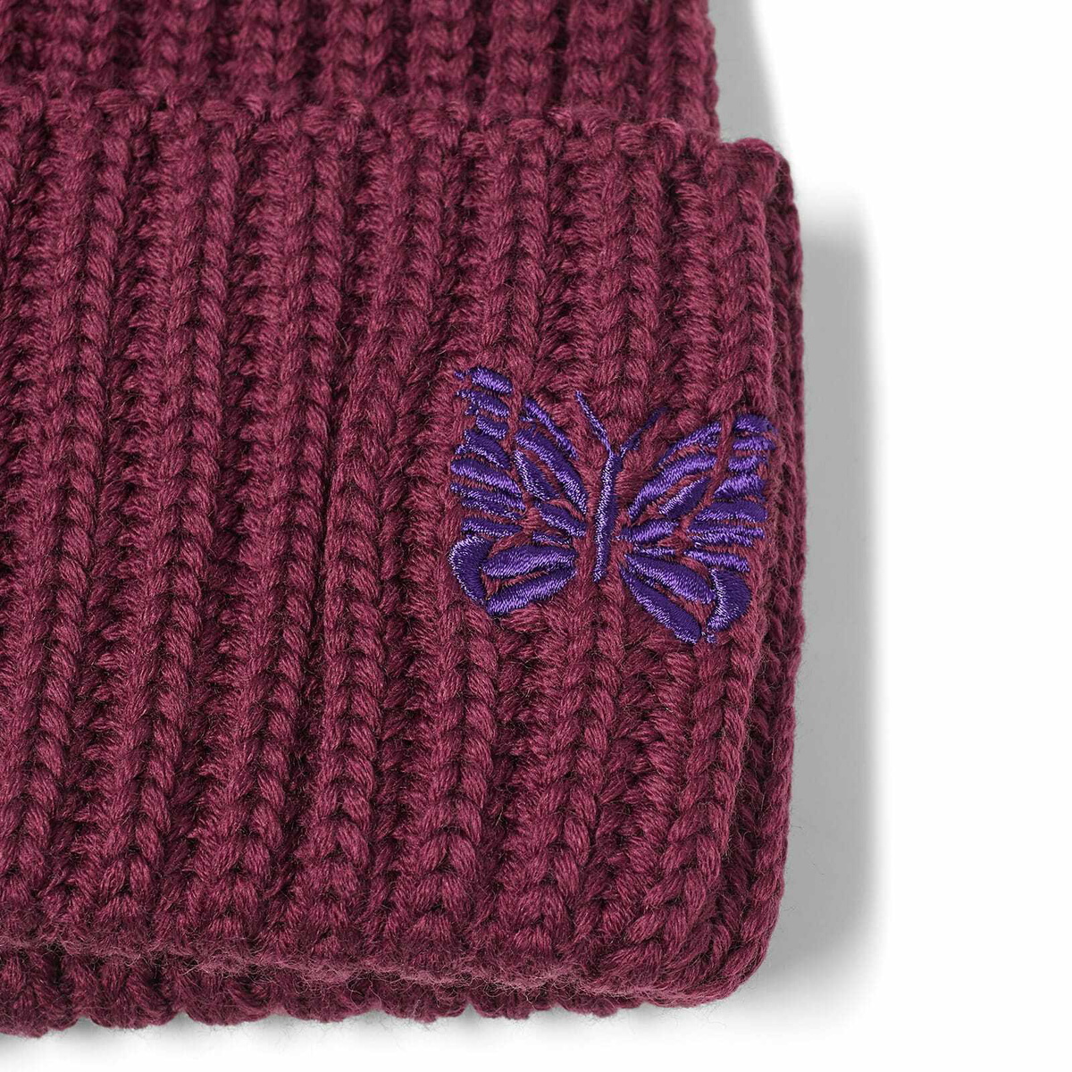 Needles Men's Merino Wool Watch Beanie in Wine