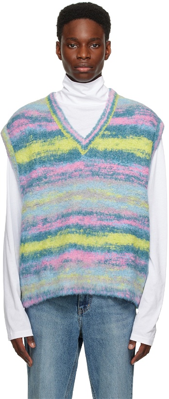 Photo: Wooyoungmi Blue Striped Vest