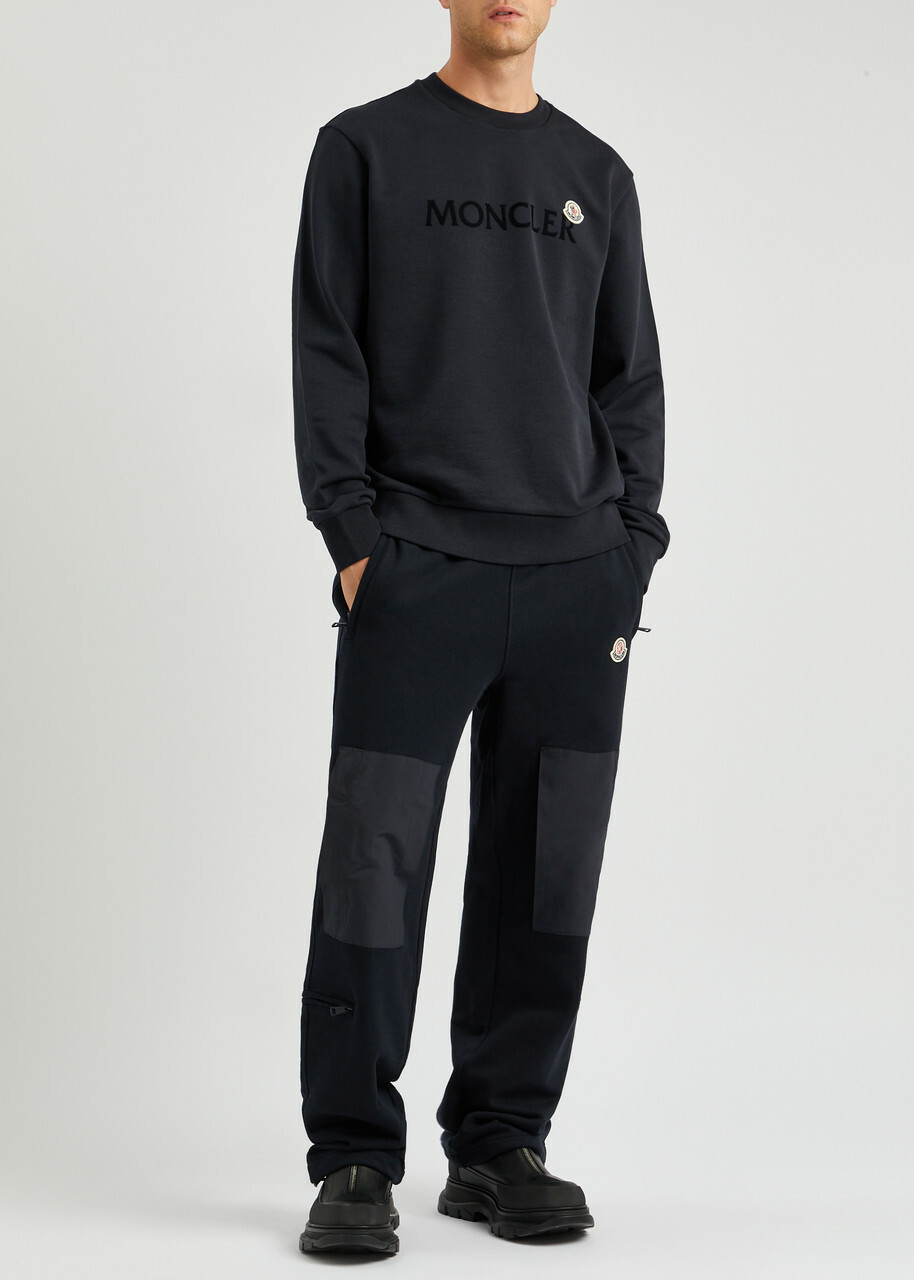 Moncler Genius X Billionaire Boys Club Panelled Cotton Sweatpants Navy