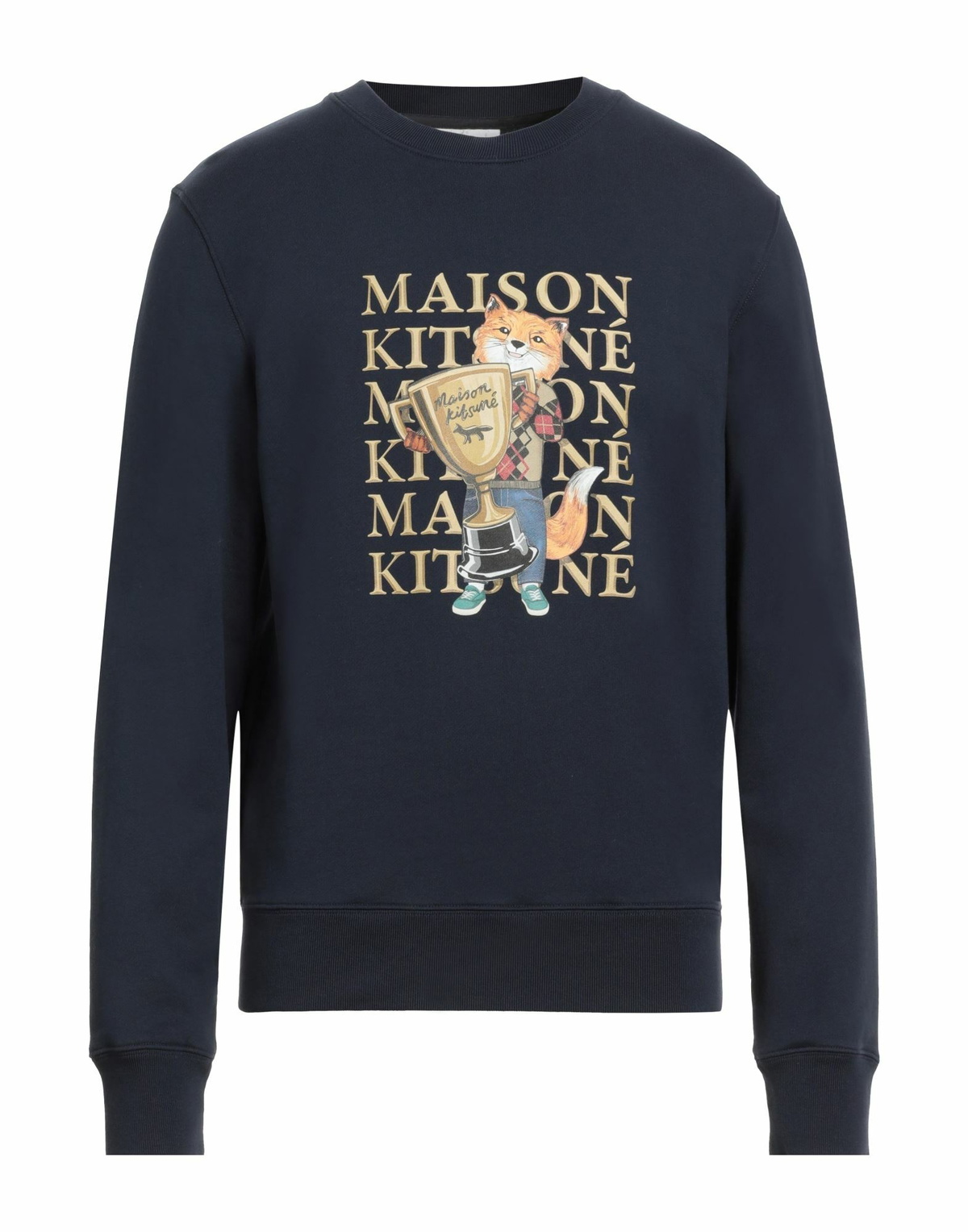 Maison Kitsuné Mens Sweatshirt Midnight in Blue