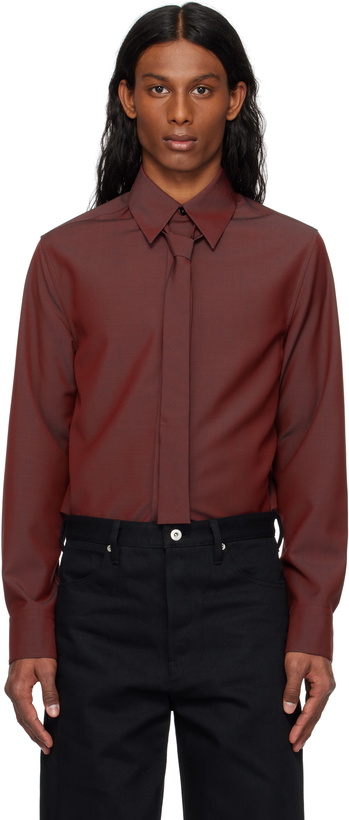 Photo: Jil Sander Red Tie Shirt