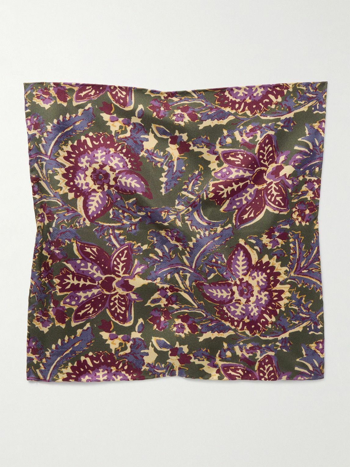 Favourbrook - Charleston Floral-Print Silk-Twill Pocket Square